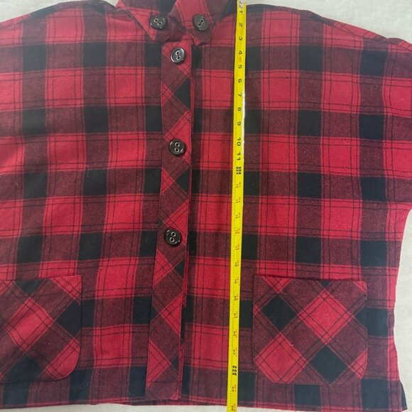 Coldwater Creek Womens Red & Black Preppy Plaid Button-Up Jacket With Pockets XL - Picture 8 of 9